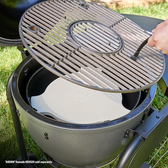 Char-Griller 6201 AKORN Kamado Grill Smokin' Stone, Ivory