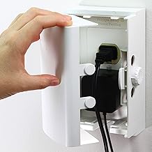 Outlet Cover BOX Baby Proofing (1-Pack) Patented Dual-Lock for Much Better Toddler Proofing, Easy Operation, Simple 3 Step Install with Included Screws. Provides Extra Space Inside for Plugs,Adapters