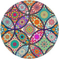 BOSOBO Cute Mouse Pad, Round Mandala Mouse Mat with Design, Non-Slip Rubber Base Mousepad with Stitched Edge, Waterproof Women Small Size 7.9 x 7.9 Inch, Pretty Mandala