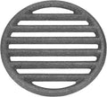PATIKIL Cast Iron Fire Grate, 6.3" Round BBQ Grill Grate Replacement High Heat Charcoal Plate Fire Bottom Grate Grilling Accessories 6 Slots for Grilling Barbecue