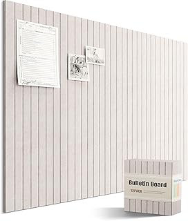 Large Cork Board Alternative 48“ x 36”, 12-Pack Felt Bulletin Board Tiles with 60 Safe Removable Adhesive Tabs & 30 Pushpins, Cork Boards for Office Walls Decor (Oatmeal)