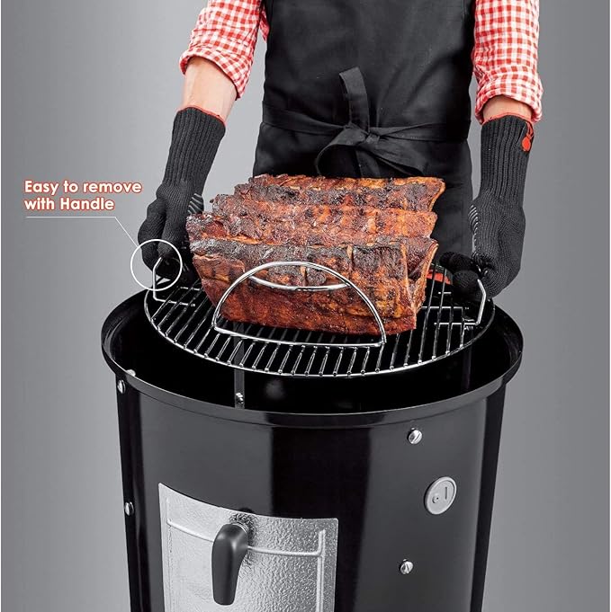 Uniflasy 7432 Upper Cooking Grate 85042 Lower Grate 63013 Charcoal Grates for Weber Charcoal Grill 18/18.5 Inch Smokey Mountain Cooker,Grate 3 Pack
