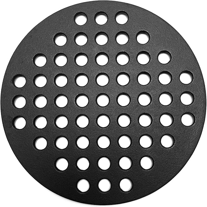 11.75" Cast Iron Round Fire Grate, High Heat Charcoal Plate Fire Bottom Grate Replacement Parts for Kamado Joe Big Joe I II III 24" Charcoal Grill
