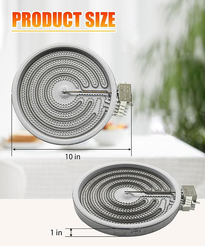 316530000 316530001 Range Oven Dual Radiant Surface Element Replacement for Frigidaire Electrolux Stove,9" 3200(1100) W Burner Replaces AP5983959, 316530000, 4279207, PS11723364.W10251107 W10251108