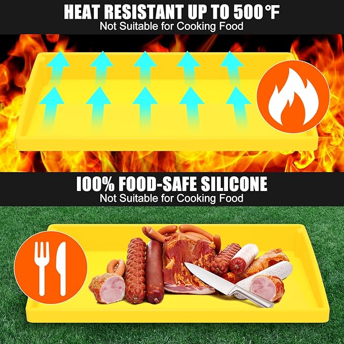 Silicone Griddle Mat Cover for Blackstone - 22 Inch True All-Encompassing Coverage Heavy Duty Food Grade Grill Buddy Mat, All Season Cooking Surface Protective Cover