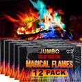 Magical Flames Fire Color Packets (12 Pack), Vibrant Multi-Color Fire for Fire Pits, Campfires, Bonfires & Fireplaces - Camping Essentials & Outdoor Party Accessories