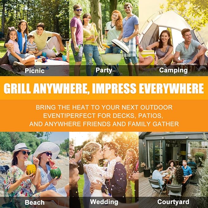 Double Charcoal Barrel Grill with Two Side Shelf, Large Stainless Steel Grill For Backyard Camping Picnic and Party