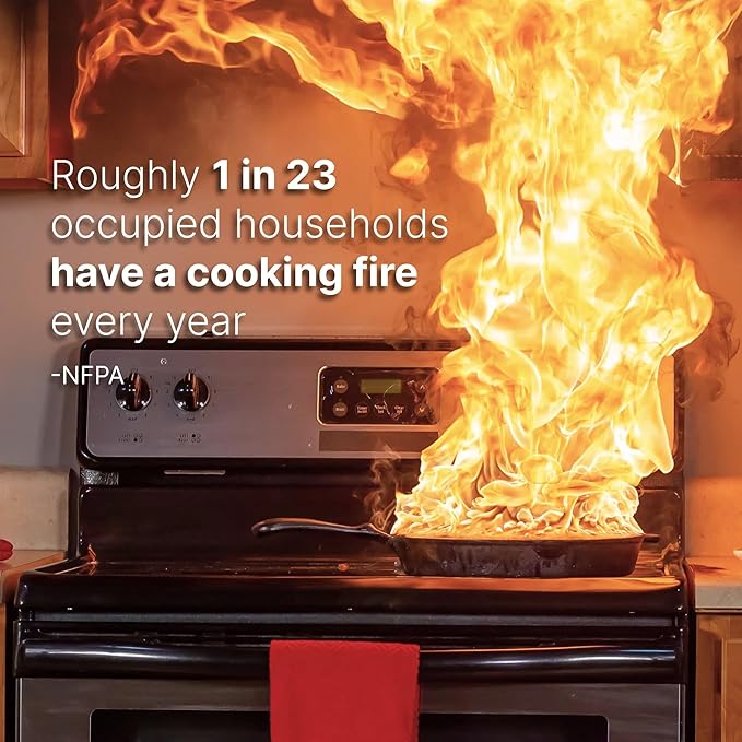 FireAvert-Gas Stove Auto Shut-Off Device (1/2" Pipe Line), Oven Monitoring Solution for Senior Citizen and Elderly Parents, As Seen on Shark Tank