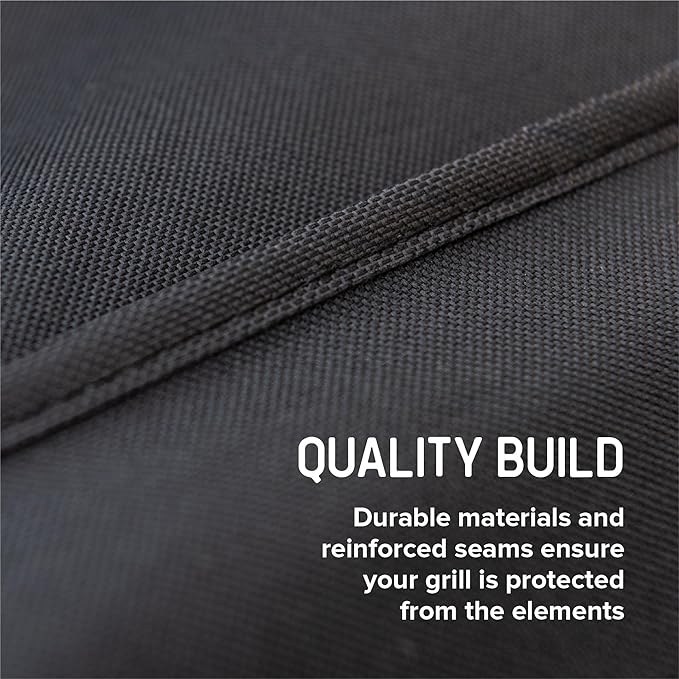 Megamaster 56" Gas Grill Cover, Heavy Duty Waterproof BBQ Cover with Built-In Pouch, Standard 3 & 4-Burner Barbecue Grill Covers for Weber Charbroil Nexgrill Grills, Polyester PVC Blend - 700-20141