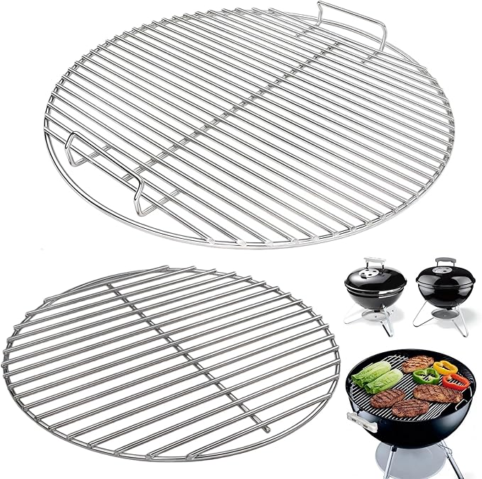Cooking Grate Charcoal Grate Replacement Parts for Weber 18.5 Inch One-Touch,Smokey Mountain,Original Kettle Grill,Jumbo Joe,Bar-B-Kettle,Stainless Steel BBQ Parts for Weber 7432 7440