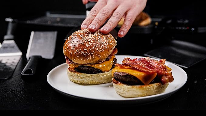 Griddle Accessories Kit - 11 Piece Griddle Tool Kit - Stainless Steel Metal Spatula Set, Scraper, Turner, Tongs, Egg Rings and More- Perfect for Blackstone or Hibachi BBQ