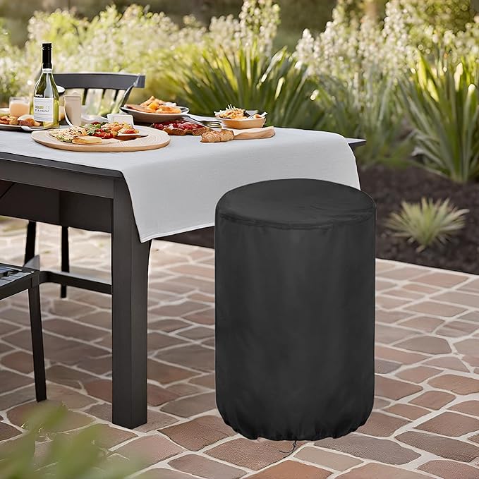 Outdoor Fryers Cover for Feasto / for RYHOFOUD Propane Fryer Pot, Waterproof Outdoor Propane Gas Fish Fryer Pot Kit Covers for Deep Fryer Turkey Fryer Outdoor Cookers- 20”Dx23”H, Black
