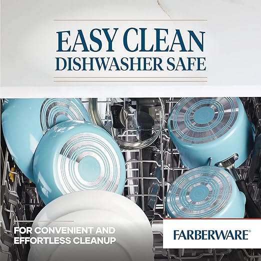 Farberware Cookstart DiamondMax Nonstick Frying Pan/Skillet, Dishwasher Safe, 12 Inch - Aqua