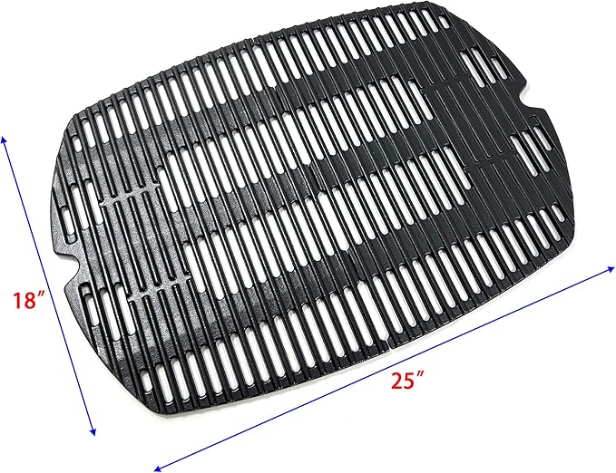 Direct Store DC142 7646 7584 Cooking Grates for Weber Q300 Q320 Q3000 Q3200 Series, 57060001, 586002 Gas Grills Grills, Cast Iron Grill Grates Replacement for Weber Q300, Set of 2