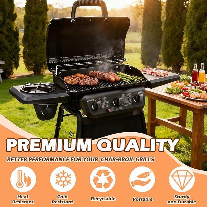 Grill Grease Cup with Clip Replacement Parts for Char-broil/ Kenmore Gas Grill Part, Aluminum Disposable Foil Grease Tray for Masterbuilt 30" & 40" Propane Smokers and Other Similar Grills, 20 Packs