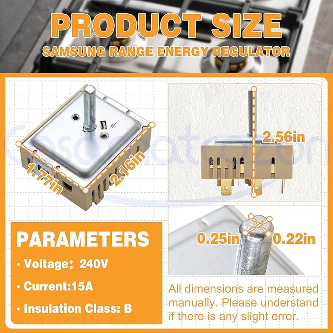 DG44-01006C Cosamatcozon Electric Range Surface Element Switch - Compatible with Some Samsung Electric Ranges Replace 4978126, AP7014551, PS16556816, EAP16556816