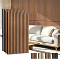 Art3d 4-Pack 47x23.6 Inch Acoustic Panels with Wood Slat Design - Soundproof Wall Panel for Office, Gaming Room & Studio, Ideal for Streamers, Home Workers & Recent Movers, Walnut