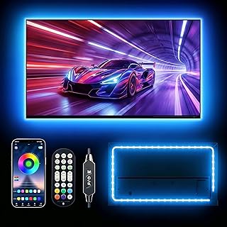 LED Lights for TV, 9.8ft RGB TV Backlight for 32-43 inch TVs,Smart APP Remote Control,Music Sync Color Changing TV LED Strip Lights USB Powered for Bedroom,Gaming,Kitchen,Living Room