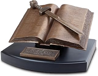 Lighthouse Christian Products Word of God Sword Bronzelike Finish 8.25 x 4 Hand-Cast Resin Mounted Sculpture