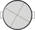 VEVOR X-Marks Fire Pit Grill Grate, Round Cooking Grate, Heavy Duty Steel Campfire BBQ Grill Grid with Handle and Support X Wire, Portable Camping Cookware for Outside Party & Gathering, 30 Inch Black