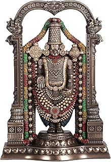 Veronese Design 8 3/8 Inch Lord Venkateswara as Balaji Cold Cast Resin Bronze Finish Statue