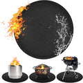 48" Round Firepit Mat for Solo Stove Bonfire, Fireproof Mats for Under Reusable Oil-Proof Waterproof Grill Mats Repalce BBQ Pad for Deck Patio Grass Fire Pit Accessories for Outside