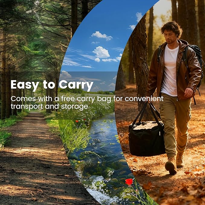 Amopatio 21'' Fire Pit Outdoor Smokeless Firepit Wood Burning Outdoor Firepits with Removable Ash Pan, Portable Stainless Steel Fire Pits with Carry Bag for Patio Backyard Camping BBQ