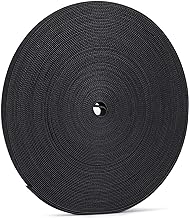 1/2 inch Reusable Fastening Tape Cable Ties Double-Sided Hook-and-Loop Cable Management Tape (Black 25 Yards)