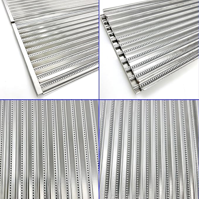 Direct Store Parts DS123 17" Stainless Steel Emitter Plates TRU-Infrared Grill Grates for Charbroil Performance Tru-Infrared 2 Burner Gas Grill 463633316, 463672016 463672216, 463672416, 2PK