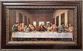 Mom's Art Studio - Last Supper Wall Decor 37.5 X 23 Inches, Leonardo Da Vinci Reproductions, Museum Look Art Framed, Artist’s Acrylic Coating, Wall Art for Home Decor (Small, Brown Gold)