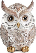Smadeer Owl Statue and Figurine for Home Decor Accents Adorable Owl for Shelf Bookshelf Bedroom Living Room Office Table Desk Modern Decorations Animal Sculpture for Birds Lovers