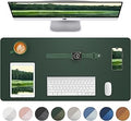 Non-Slip Desk Pad,Mouse Pad,Waterproof PU Leather Desk Protector,Ultra Thin Large Desk Blotter,Waterproof Keyboard mat for Office/Home/Decor(Dark Green 23.6" x 13")