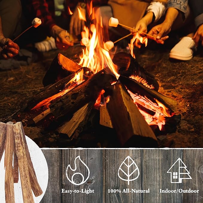 Fatwood Fire Starter Stick 10lb-Box-Indoor or Outdoor 100% All Natural Pine Fire Starter for Campfires,Fireplace,Firepit,Wood Stove,orBBQ Grill-Kindling Wood Firewood Lighter by Pure Garden(Pack of 2)
