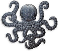 It's Cactus Octopus Metal Wall Art, Sea Life Ocean Decor, Beach Themed Artwork, Nautical Decorative Figurines 14 in. x 15 in.