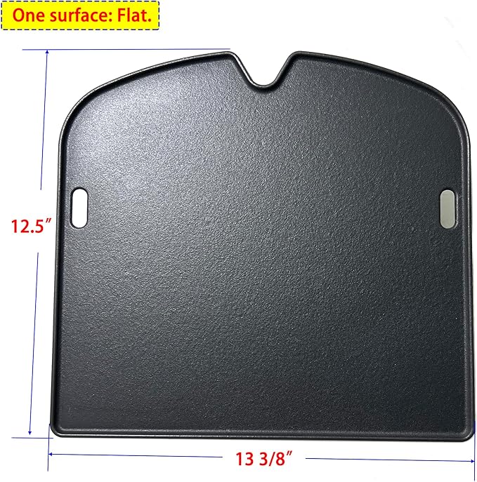 Direct Store DC135 6557 Cast Iron Griddle for Weber Traveler Portable Gas Grill, Double Sided Reversible Black Cooking Griddle for Weber Traveler 9010001 Outdoor BBQ Grill Replacement Part
