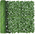 KASZOO Artificial Ivy Privacy Fence Screen - 120x40in Artificial Faux Privacy Fence Panel Artificial Green Wall Balcony Privacy Screen Decoration for Patio, Balcony, Wall, Backyard Indoor Outdoor
