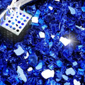NUPICK 10 lb Reflective Fire Glass, 1/2 Inch, Fit for Fire Pit & Fireplace, Blue