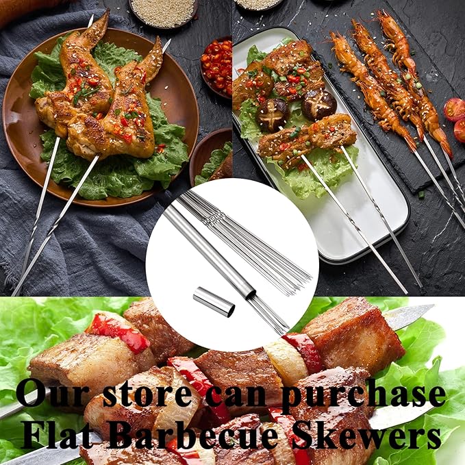 WILLBBQ Charcoal Grills Commercial Quality Portable Hibachi BBQ Lamb Skewer Detachable‌ Camping Barbecue Grill for Backyard Outdoor Cooking Use(31.6x10.3x5.1 inch)