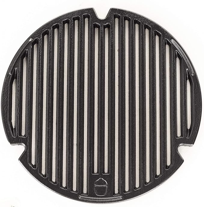 Kamado Joe KJ13RH Joe Jr. 13.5 inch Portable Charcoal Grill with Cast Iron Cart and Heat Deflectors, Blaze Red and Kamado Joe KJ15090620 Cast Iron Sear Plate