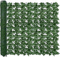 ODTORY Artificial Ivy Privacy Fence Wall Screen,40X120 in UV-Anti Faux Greenery Backdrop Ivy Vine Leaf Hedges Fence Panels for Patio, Balcony, Garden, Backyard Indoor Outdoor Green Wall Decor