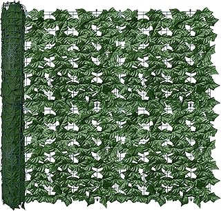 ODTORY Artificial Ivy Privacy Fence Wall Screen,40X120 in UV-Anti Faux Greenery Backdrop Ivy Vine Leaf Hedges Fence Panels for Patio, Balcony, Garden, Backyard Indoor Outdoor Green Wall Decor