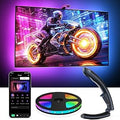 AOC TV LED Backlight, TV Lights that Change with TVs for 55-65 inch Screen, RGB Strip Lighting with Sensor, Syncs Behind The Monitor, Smart App Control, Movie Game Music & DIY Mode, 14.8FT