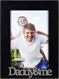 Malden International Designs 4x6 Daddy & Me Expressions Picture Frame Silver Finish Daddy & Me Word Attachment Black MDF Wood Frame