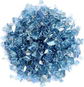 Hiland 10lb Sky Blue Reflective Fire Glass for Propane or Natural Gas Fire Pits, 1/4" Size