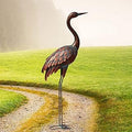 chisheen Outdoor Garden Crane Statues and Sculptures Metal Yard Art Statue for Garden Decoration Large Size