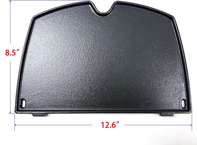 Direct Store DC136 6558 Cast Iron Cooking Griddle for Weber Q100 Q1000, Q120 Q1200 Series Gas Grills Parts, 12.6 x 8.5 x 0.5 Inches, Replace for Weber Q1200 Grill Accessories
