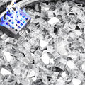 NUPICK 5 Pound Fire Glass, 1/2 Inch Reflective Fire Pit Glass, Tempered Firepit Glass Rock for Propane or Natural Gas, Glass Rocks for Fire Pit Table, Fireplace Glass for Landscaping, Clear