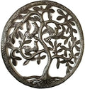 It's Cactus Small Tree of Life Wall Decor, Family Circle Tree, Metal Hanging Decor, Indoor Outdoor Handmade Haitian Art 17 Inches Fair Trade Federation Certified