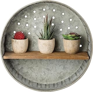 Primitives by Kathy 38024 Distressed Wall Shelf, Metal and Wood