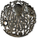 It's Cactus Handcrafted Octopus Sea Wall Decor Fair Trade from Haiti, Recycled Metal Art, Decorative Hanging Art, 24 In. X 24 In. (Ocean Reef)